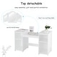 preview thumbnail 3 of 5, Kids Vanity Table Makeup Dressing Table with Four Storage Shelves