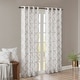 preview thumbnail 3 of 83, Madison Park Westmont Fretwork Print Grommet Top Window Single Curtain Panel