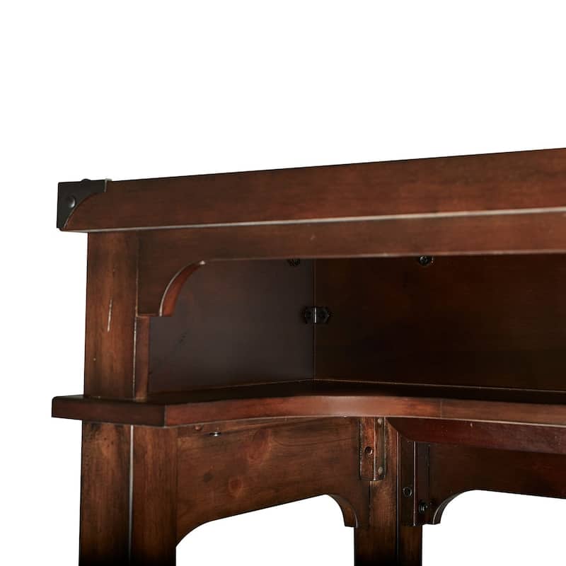 Aspen Skies Russet Brown 4 Piece Console Set (1-Console 3-Stools)