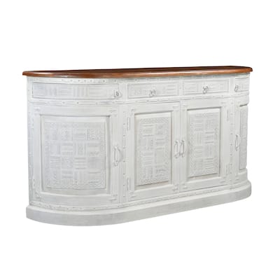 Clara 4-drawer 4-door Carved Solid Wood Sideboard