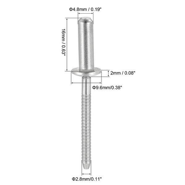 Blind Rivets 304 Stainless Steel 4.8mm Diameter, 25pcs - Bed Bath ...