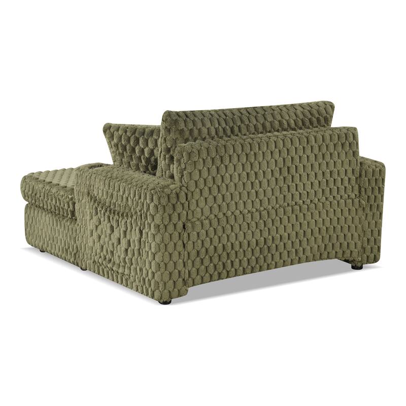 Furniture of America Lanturn Modern Soft Upholstered 2-Arm Oversized Chaise