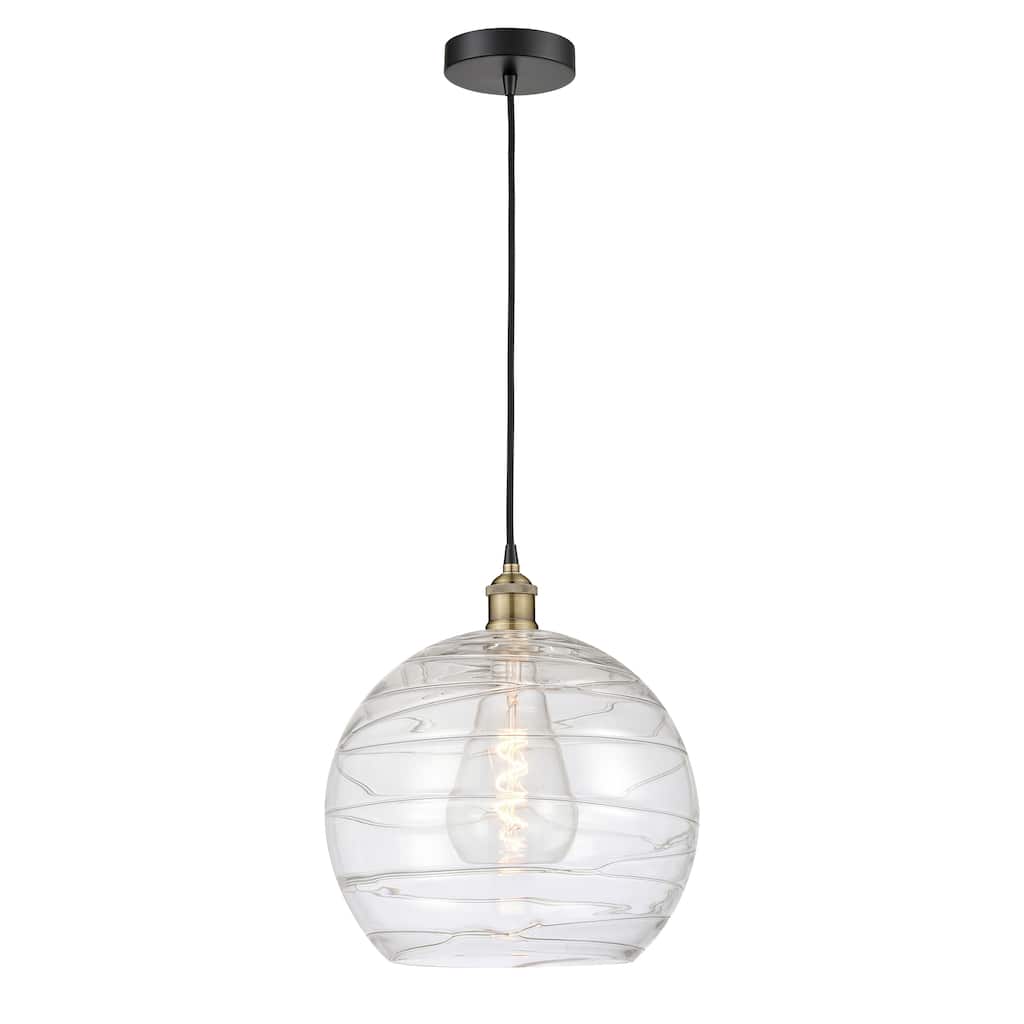 Innovations Lighting Athens Deco Swirl - 1 Light 14" Cord Hung Pendant