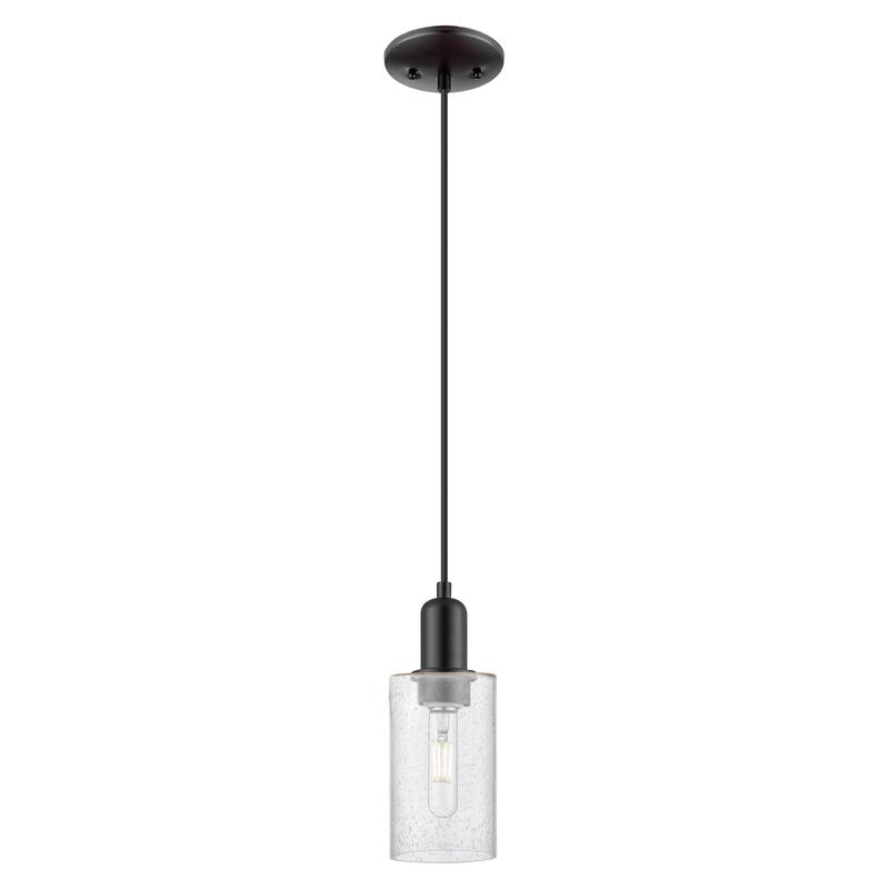 Innovations Lighting Endless Possibilities Arcadia - Clymer - 1 Light 4" Cord Hung Mini Pendant - Seedy/Matte Black