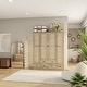 preview thumbnail 29 of 72, Rattan-Accented Wardrobe - Spacious Clothing Organizer with Style