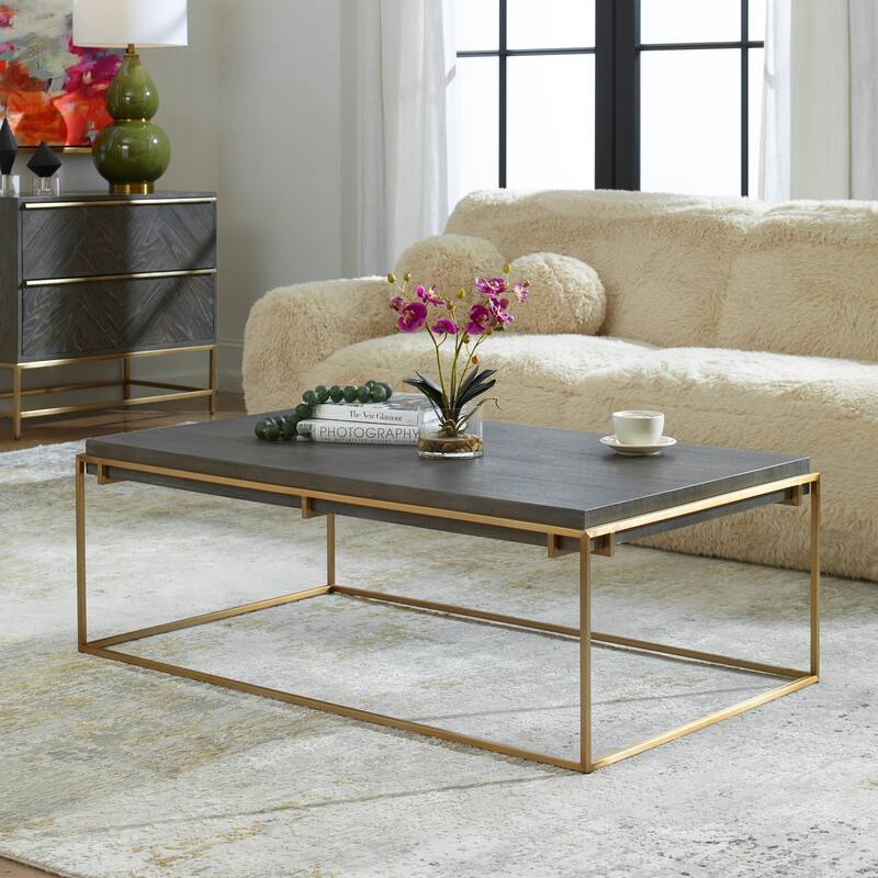 Uttermost Surround Sark Walnut Coffee Table - 48"W x 16"H x 28"D