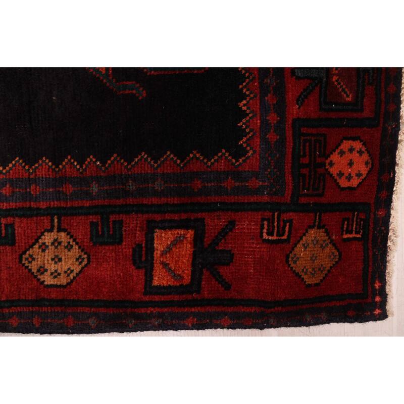 ECARPETGALLERY Hand-knotted Konya Anatolian Black Wool Rug - 4'11 x 13'0