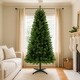 preview thumbnail 6 of 7, 6FT Unlit Artificial Christmas Tree with 490 Tips, PVC Full Branches, Classic Green Holiday Tree with 4-Leg Plastic Stand