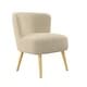 preview thumbnail 1 of 15, Avenue Greene Eden Boucle Kids Accent Chair with Natural Legs Oatmeal Boucle