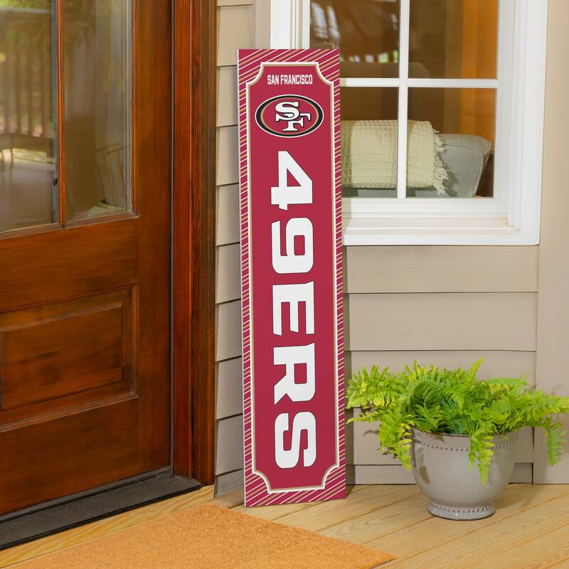 47" Double Sided Seasonal Porch Leaner, San Francisco 49ers - 47" x 11.25"