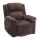 preview thumbnail 24 of 37, Corduroy Recliner Chair, Manual Recliner Sofa with Handle, Pillow Top Arms, Thick Padding, Side Pocket, 330Lbs Capacity Brown