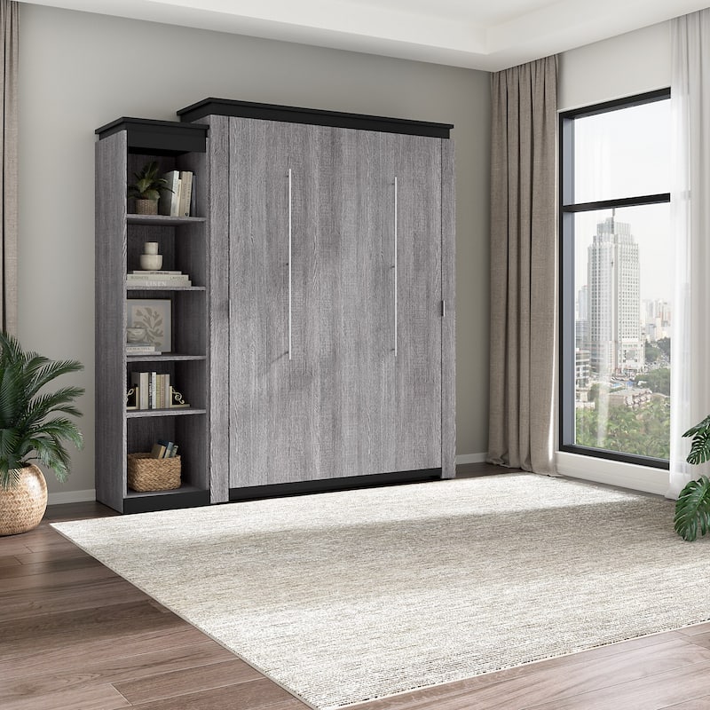 Orion Queen Murphy Bed with Shelves (87W) by Bestar