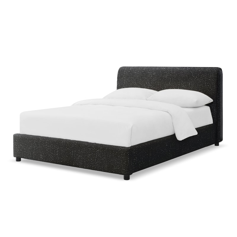 Furniture of America Vanessa Modern Boucle Upholstered Platform Bed