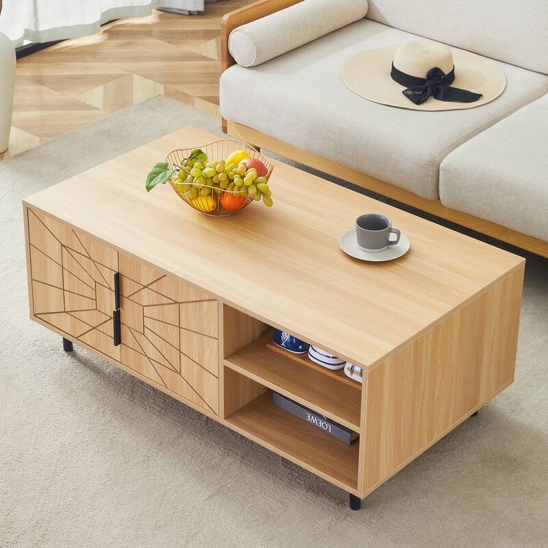 Spider Web Textured Modern MDF Coffee Table