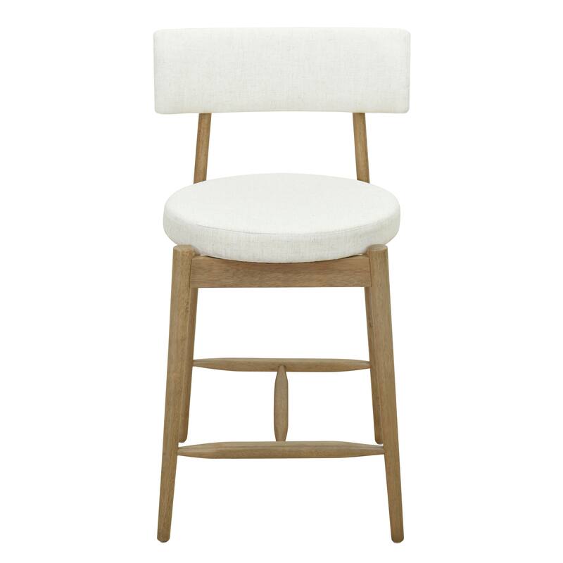 Mid-Century Modern Counter Stools with I-Shaped Footrest(Sets of 2)