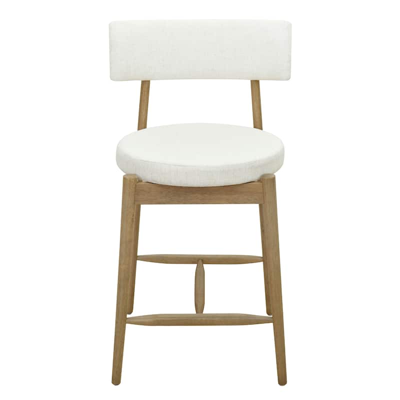 Nook Upholstered Rubber Wood Counter stools (Set of 2) by Christopher Knight Home