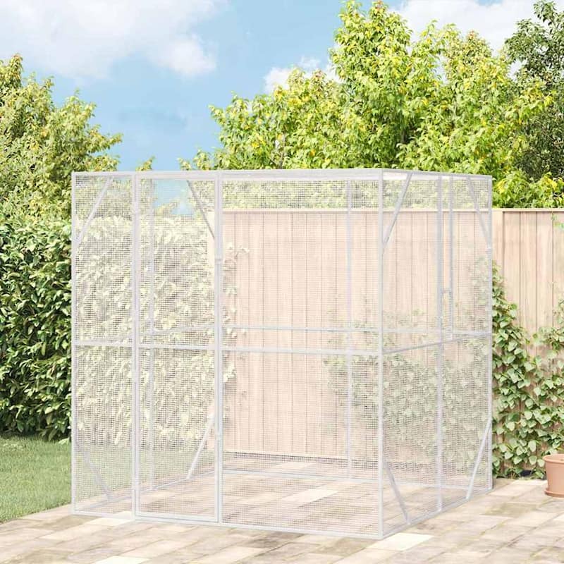 vidaXL Bird Cage Anthracite Galvanized steel - 209 x 202 x 214 cm