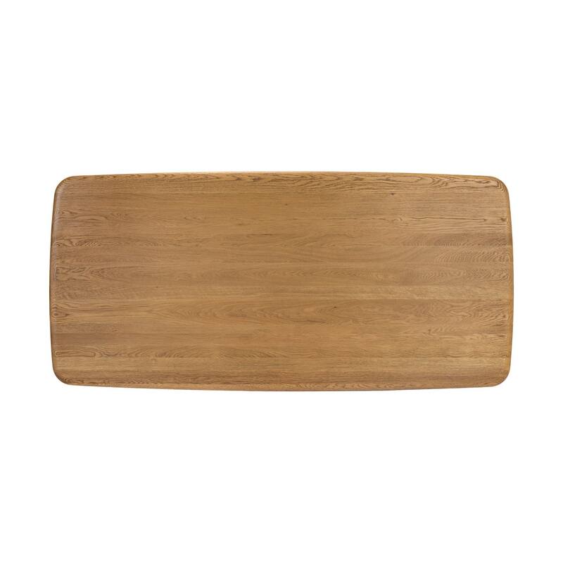 Studio London Cruz Solid Oak Effect Dining Table with Crisscross Base