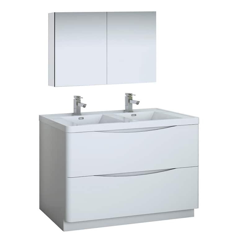 Fresca Tuscany 48" Free Standing Double Basin Vanity Set with Acrylic