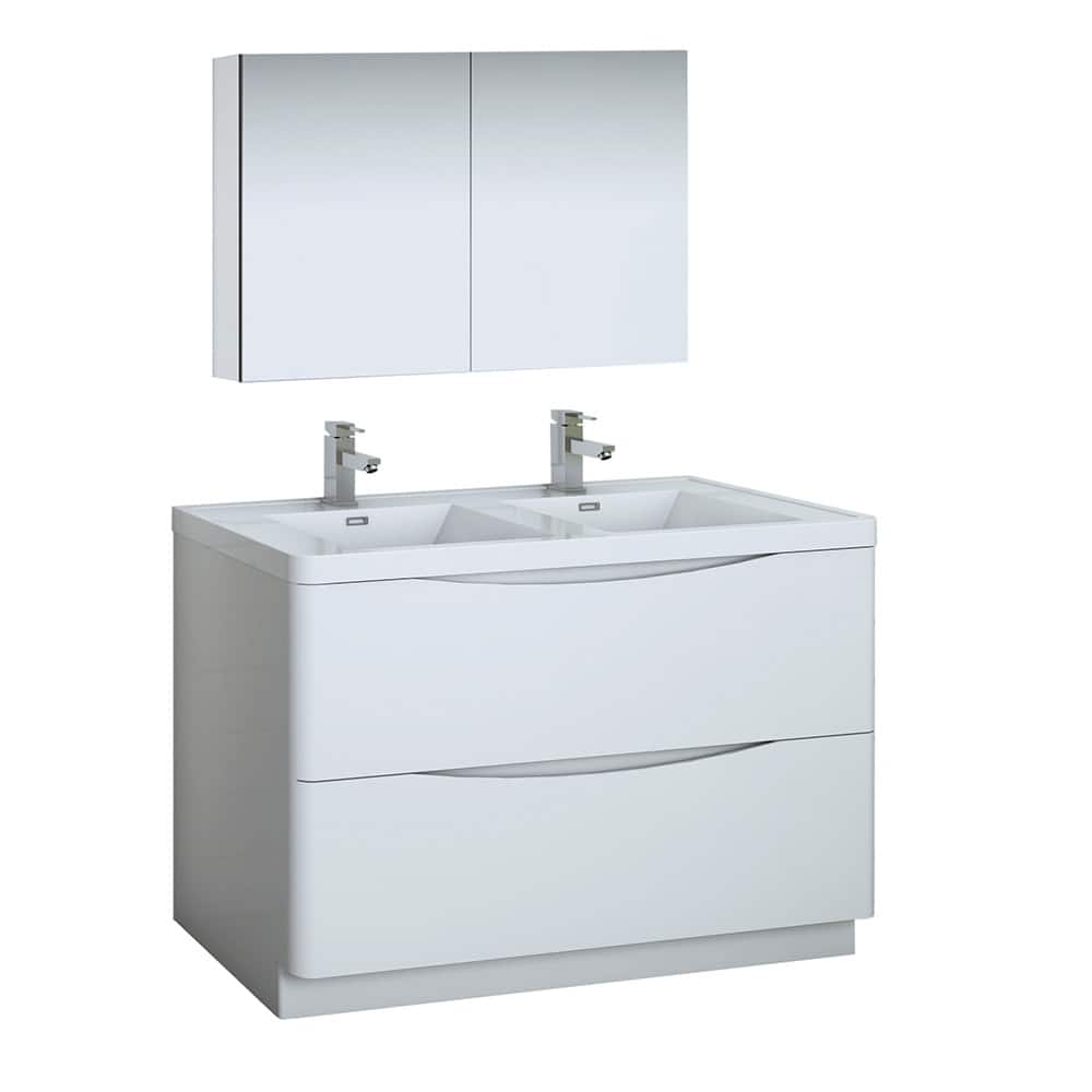 Fresca Tuscany 48" Free Standing Double Basin Vanity Set with Acrylic
