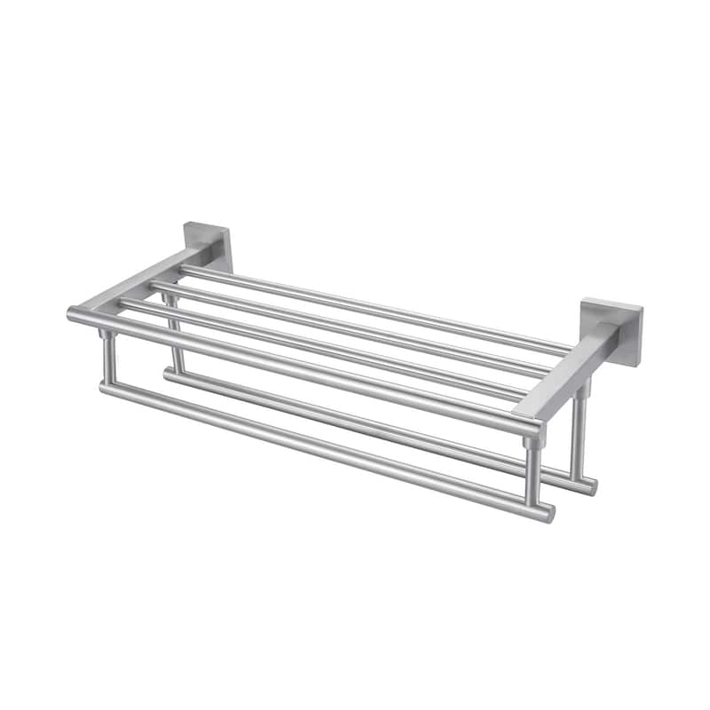 WOWOW Two Towel Holders Wall mounted Towel Rack - 20" - Brushed Nickel