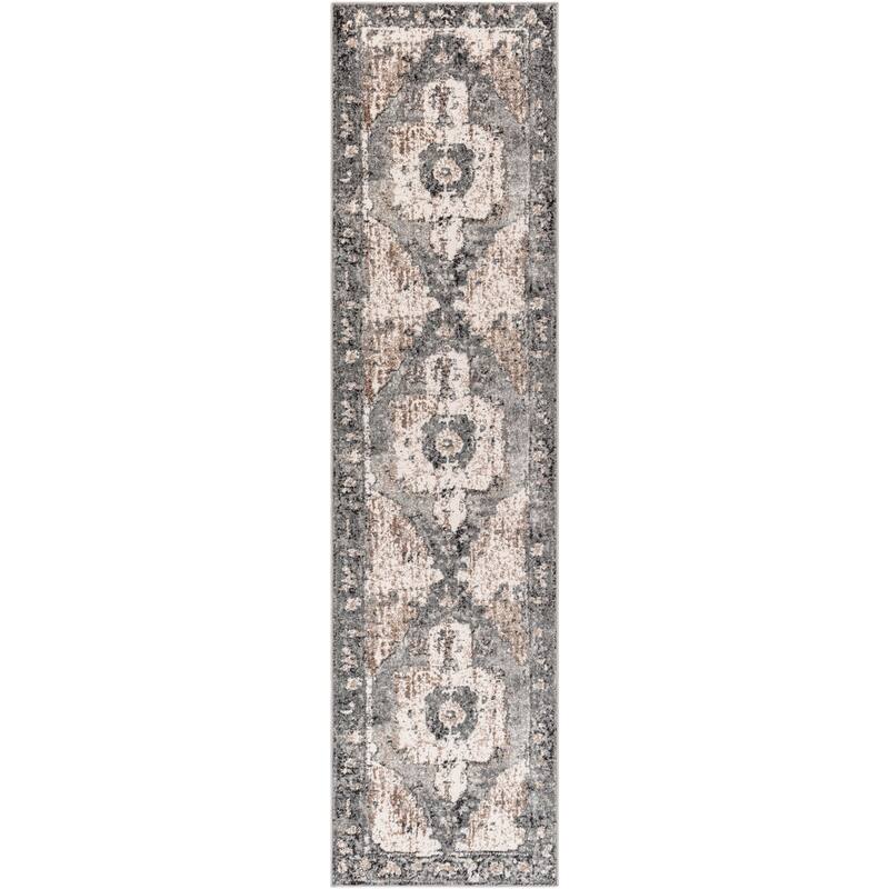 Livabliss Amalia Distressed Medallion Area Rug