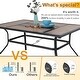 preview thumbnail 11 of 10, 7PCS Patio Dining Set, Large Rectangular Wood Like Top Table with 4 Metal Chairs and 2 Swivel Chairs