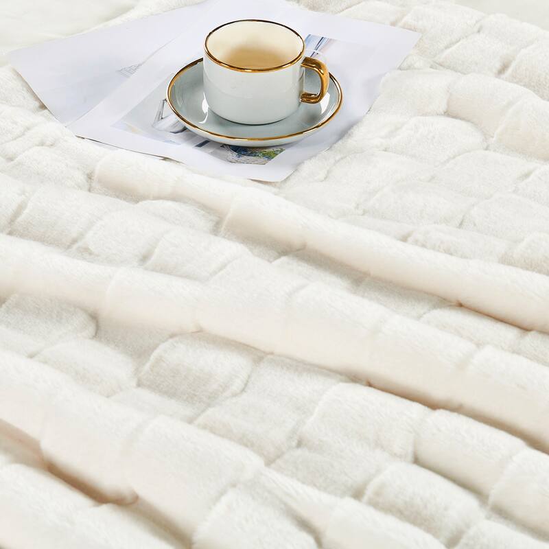 Home Soft Things Brick Textured FauxFur Throw Decorative Blankets