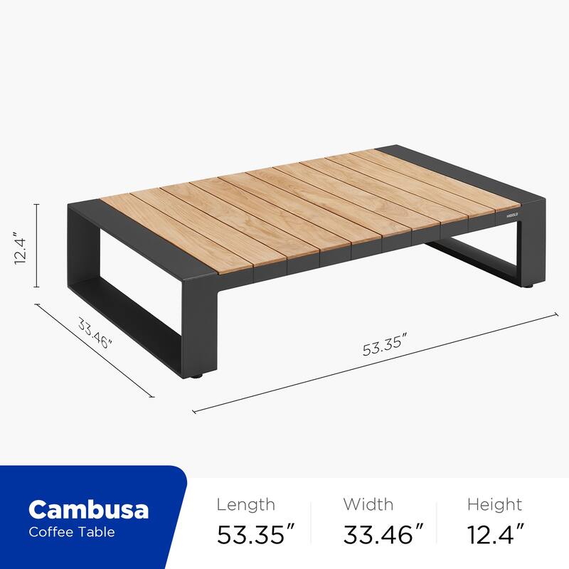 HIGOLD Cambusa Patio Conversation Set Teak Outdoor Furniture Sofa