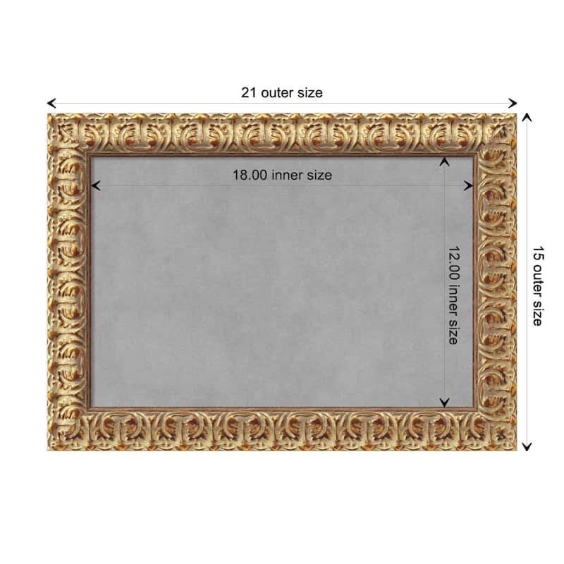 Amanti Art Florentine Gold Framed Magnetic Board - Board Size 18x12