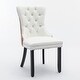 preview thumbnail 4 of 18, American Design Dining Chairs Set of 2,High-end Tufted Solid Wood PU and Velvet Upholstered Dining Chair
