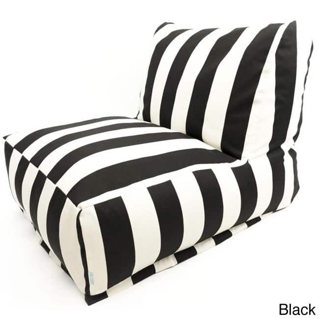 Indoor/Outdoor Vertical Stripe Bean Bag Chair Lounger