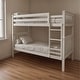 preview thumbnail 4 of 26, Now Furniture Solid Wood Twin Over Twin Bunk Bed with Straight Ladder White