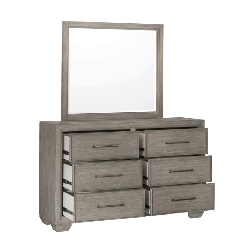 Andover 6 Drawer Dresser with Mirror