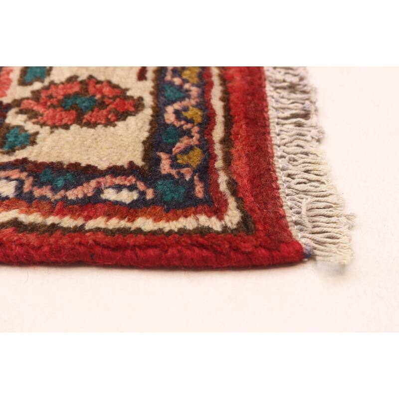 ECARPETGALLERY Hand-knotted Andelz Red Wool Rug - 3'5 x 9'7