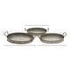 preview thumbnail 20 of 19, Gray Metal Galvanized Oval Living Room Decor Tray with Rust Handles (Set of 3)