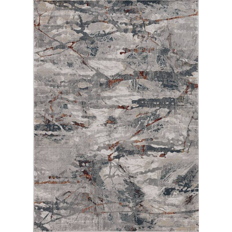 The Gray Barn Spade Abstract Natural Area Rug - 3'3" x 4'7" - Grey/Teal