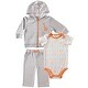 preview thumbnail 1 of 0, Yoga Sprout Baby and Toddler Unisex Cotton Hoodie, Bodysuit or Tee Top, and Pant, Giraffe Baby 0-3 Months - Giraffe Baby