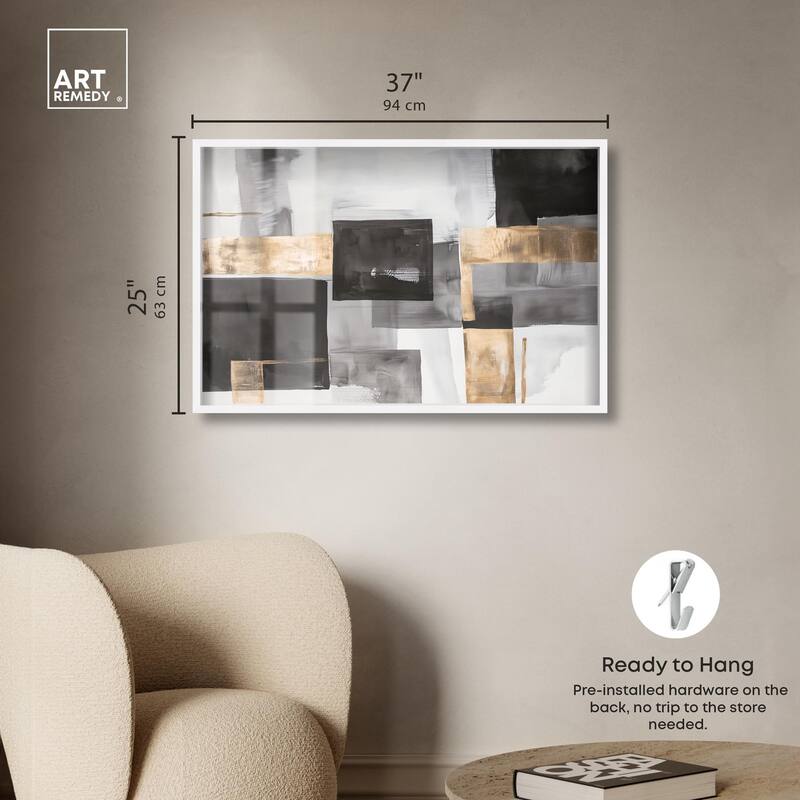 Graphite and Glimmer I Shadowbox by Art Remedy