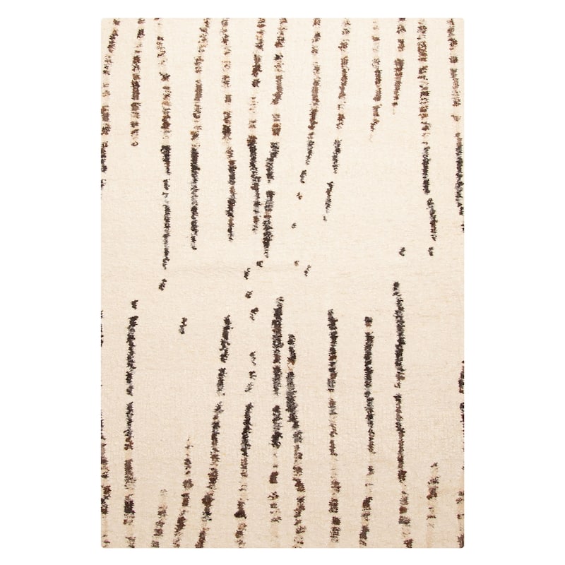 ECARPETGALLERY Braid weave Sienna Cream Wool Rug - 5'6 x 7'11