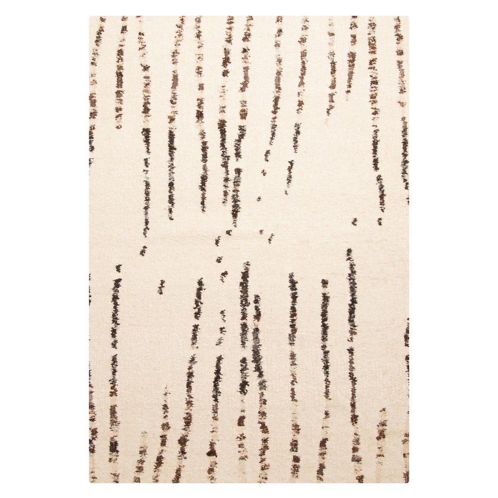 ECARPETGALLERY Braid weave Sienna Cream Wool Rug - 5'6 x 7'11