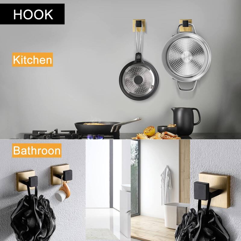 Topcraft Wall Mounted Stainless Steel Bathroom Accessory Set of 5