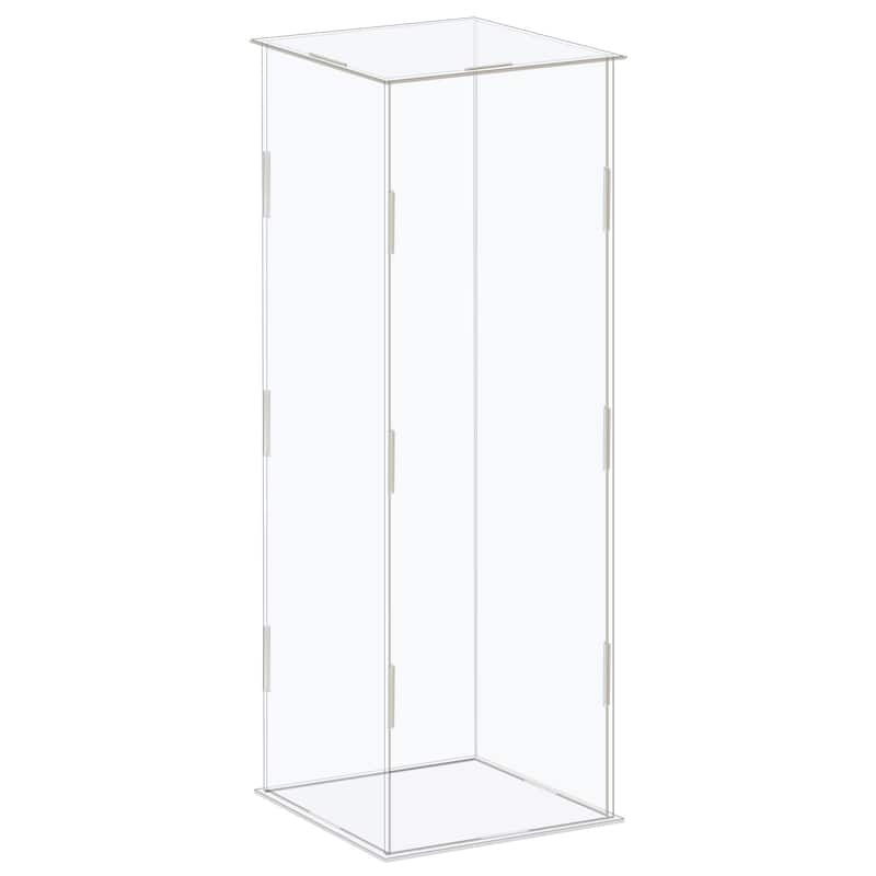 Display Case Box Acrylic Box Transparent Showcase 11x11x31cm for Collectibles