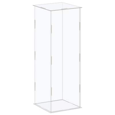 Display Case Box Acrylic Box Transparent Showcase 11x11x31cm for Collectibles