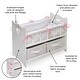 preview thumbnail 3 of 8, Badger Basket Doll Crib with Bedding, Two Baskets, and Free Personalization Kit - White Rose