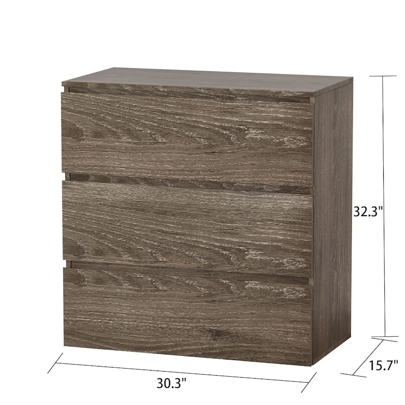 Kerrogee Modern 3-Drawer Wooden Chest