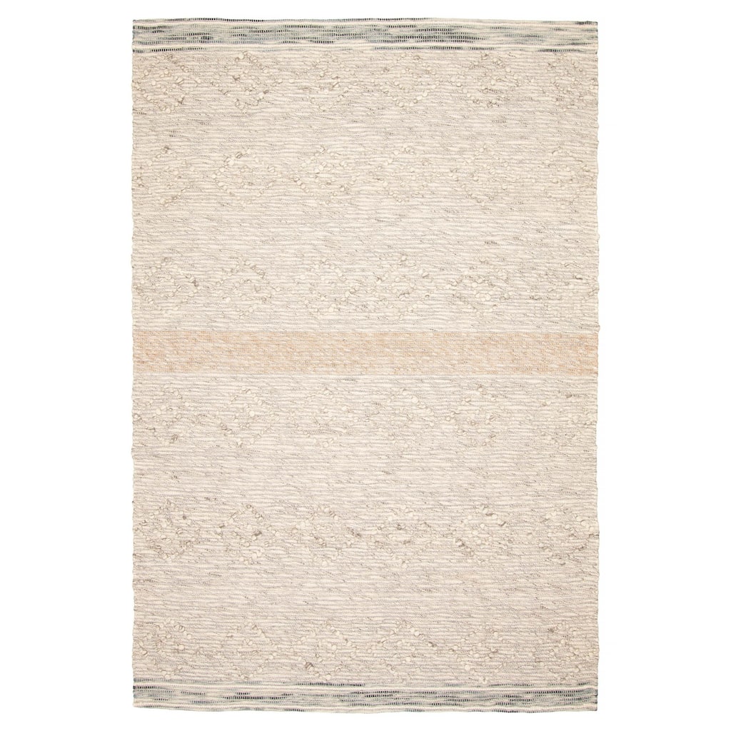 ECARPETGALLERY Braid weave Sienna Khaki Wool Rug - 6'2 x 9'2