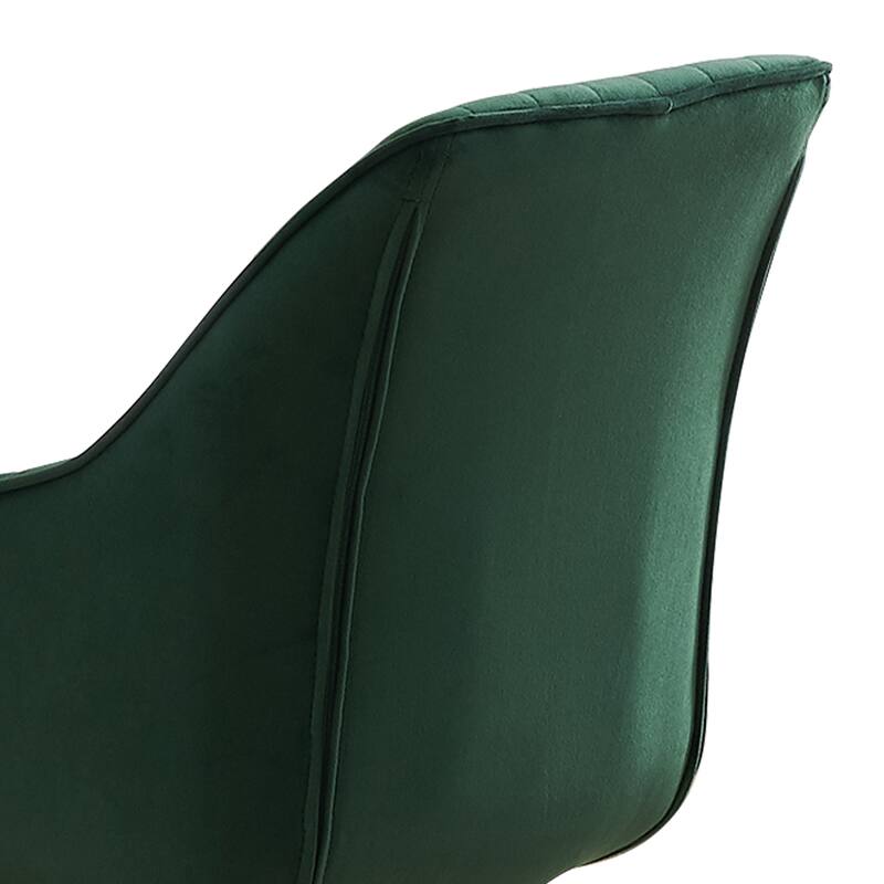 Art Leon Set of 2 Velvet Swivel Dining Chair with Golden Legs