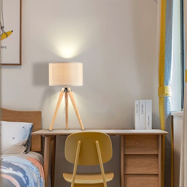 yellow tripod table lamp