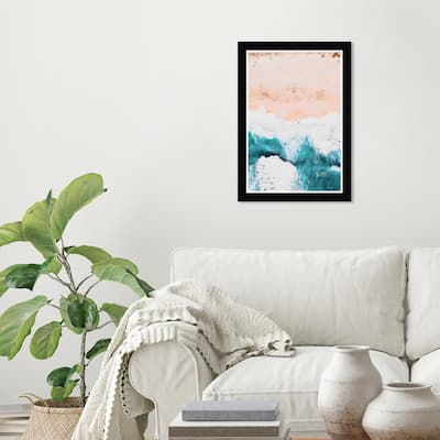 Wynwood Studio Prints Nautical and Coastal California Pink Blue and Turquoise Nautical & Coastal Wall Art Canvas Print